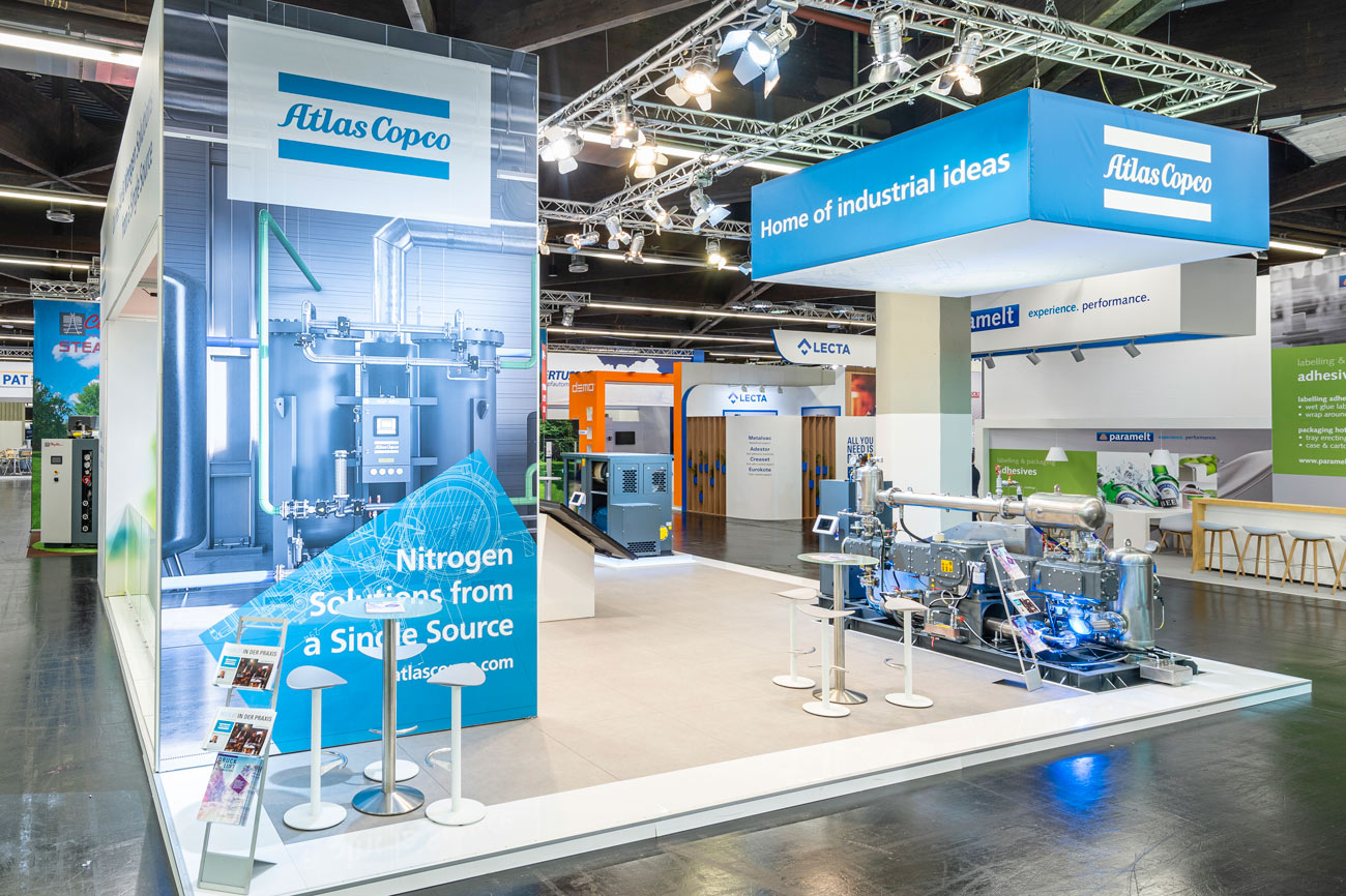 Messestand Atlas Copco Brau Beviale Nürnberg 2019