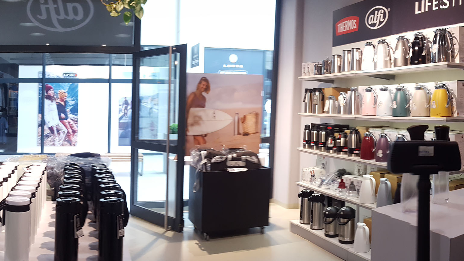 Store interior Alfi Thermos Outlet Rostock