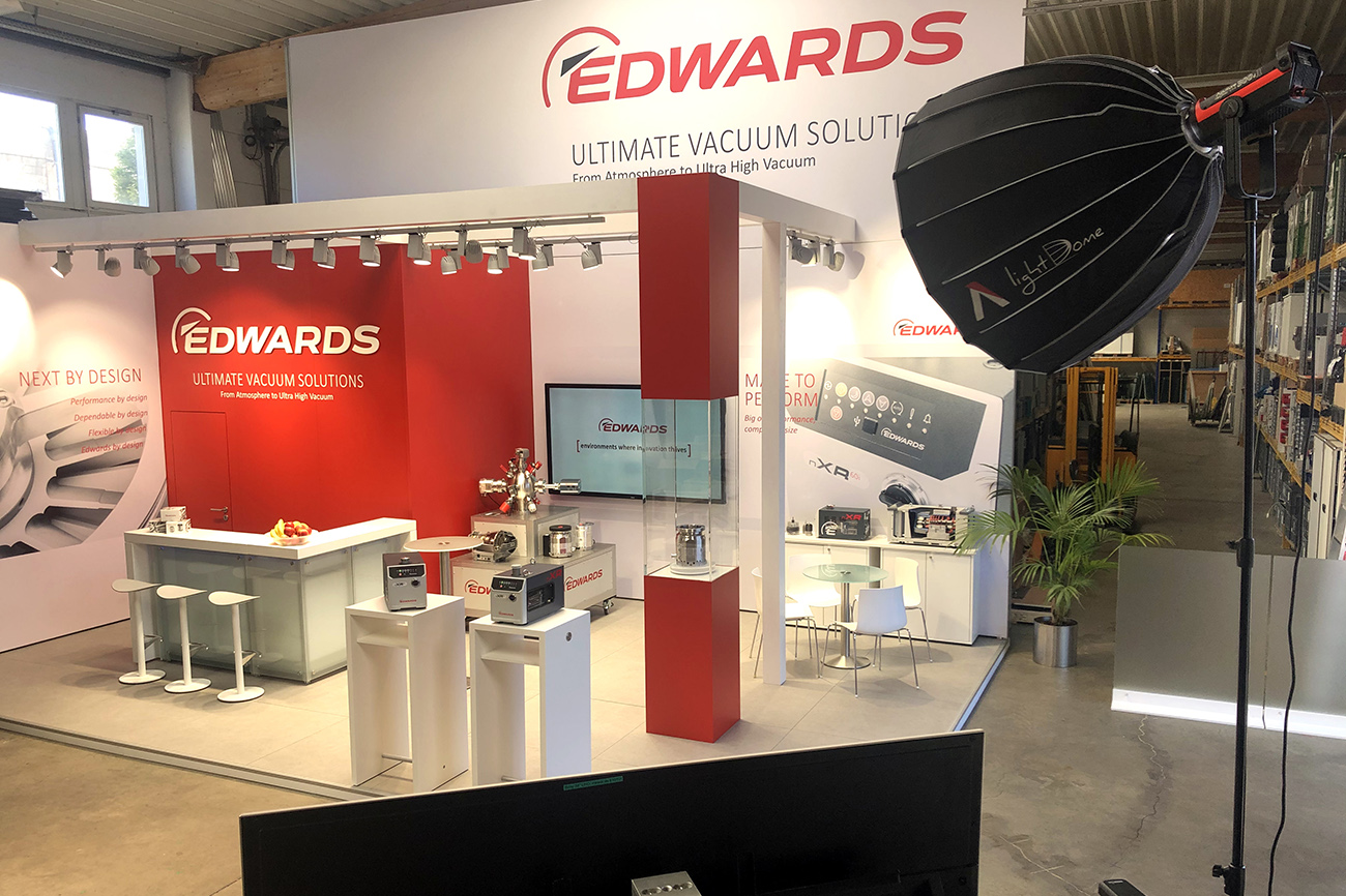 Edwards interaktiver Messestand