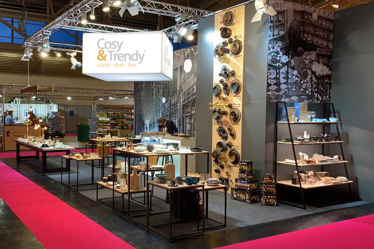 Trade fair stand of Cosy & Trendy at Trendset in München 2022.